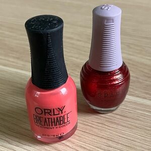 ORLY + Sparitual Nail Duo - Coral and Shimmer Red Shades